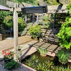 Ecostrad Apex Infrared Patio Heater - Black 1.8kw With Remote -Heating Equipment Store 20200731 151843