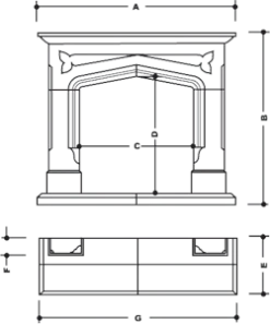 Wessex Stone Eastnor Fireplace Surround -Heating Equipment Store Eastnor Tech