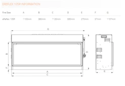 Gazco EReflex 105R Inset Electric Fire 7 Gazco EReflex 105R Inset Electric Fire -Heating Equipment Store Ereflex 105 R