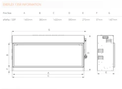 Gazco EReflex 135R Inset Electric Fire -Heating Equipment Store Ereflex 135R