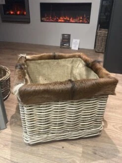 Fur Lined Wicker Log Store Basket With Wheels -Heating Equipment Store IMG 0238 768x1024 1