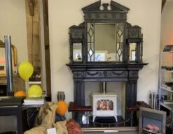 Original Cast Iron Surround With Mirrored Overmantle