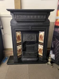 Cast Iron Combination Fireplace With Tiles