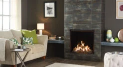 Gazco Reflex 75T Gas Fires -Heating Equipment Store Reflex 75T Edge with Black glass lining MI