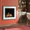 Gazco Reflex 75T Gas Fires -Heating Equipment Store Reflex 75T Evoke Glass with white glass front and graphite rear with black glass lining LB