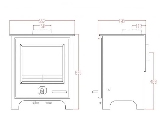 Woodwarm Firegem 5kW ECO Profiled Flat Top Multi-Fuel Stove 4 Woodwarm Firegem 5kW ECO Profiled Flat Top Multi-Fuel Stove - Image 2