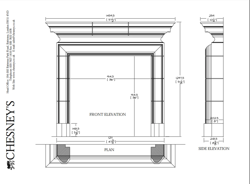 Chesneys Stirling Fireplace Surround In Bianco Avorio (36″) (Standard) 4 Chesneys Stirling Fireplace Surround In Bianco Avorio (36″) (Standard) - Image 2