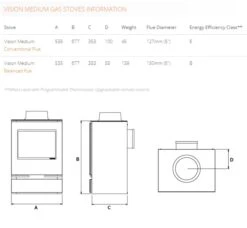 Gazco Gas Vision – Small, Midi & Medium -Heating Equipment Store Vision Medium
