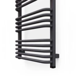 Terma Alex ONE Designer Electric Towel Rail - Grey 800w (500 X 1580mm) -Heating Equipment Store alex one 1580x50 modern grey bottom detail 2 1 2