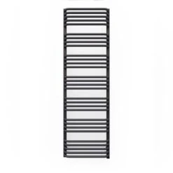 Terma Alex ONE Designer Electric Towel Rails - Grey -Heating Equipment Store alex one 1580x50 modern grey straight on 2 1 1