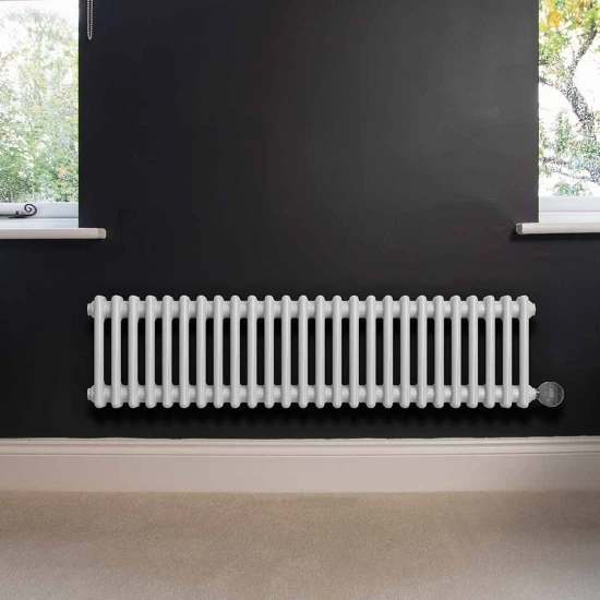 Ecostrad Allerton IQ WiFi Low Double Column Electric Radiator - White 1000w (1190 X 300mm) 3 Ecostrad Allerton IQ WiFi Low Double Column Electric Radiator - White 1000w (1190 X 300mm)