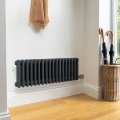 Ecostrad Allerton IQ WiFi Low Triple Column Electric Radiator - Anthracite 1200w (1190 X 300mm) -Heating Equipment Store allerton iq triple h a 1190x300 01 1