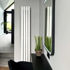 Ecostrad Allora IQ WiFi Vertical Designer Electric Radiator - White -Heating Equipment Store allora verticle white 2