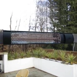 Ecostrad Sunglo Infrared Patio Heater - Black 2kW With Remote -Heating Equipment Store black1