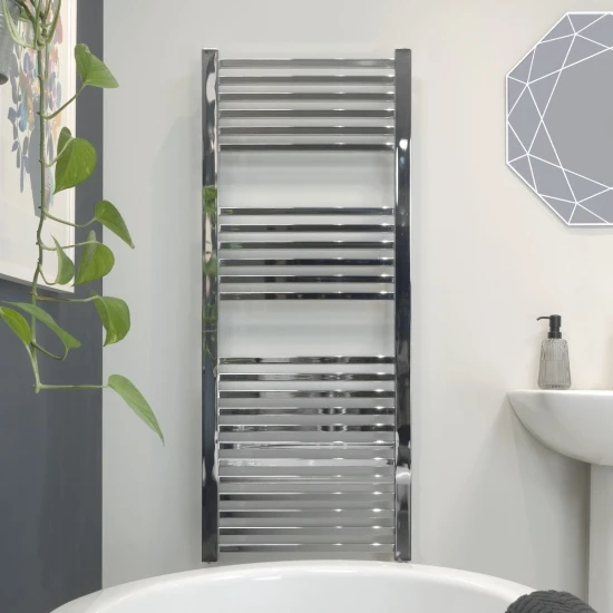 Ecostrad Cube Electric Towel Rail - Chrome 400w (500 X 800mm) 4 Ecostrad Cube Electric Towel Rail - Chrome 400w (500 X 800mm) - Image 2