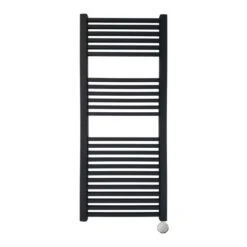 Ecostrad Cube Bluetooth Electric Towel Rail - Anthracite 600w (500 X 1200mm) -Heating Equipment Store cube anthracite bluetooth front 500x1200 1