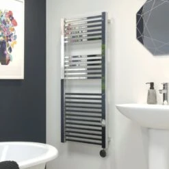 Ecostrad Cube IQ WiFi Electric Towel Rails - Chrome -Heating Equipment Store cube iq2