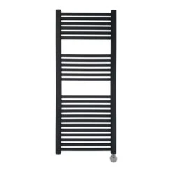 Ecostrad Cube Thermostatic Electric Towel Rail - Anthracite -Heating Equipment Store cube thermostatic anthracite front 500x1200