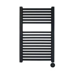 Ecostrad Cube IQ WiFi Electric Towel Rail - Anthracite 400w (500 X 800mm) -Heating Equipment Store cube wifi anthracite 500x800 cutout 1