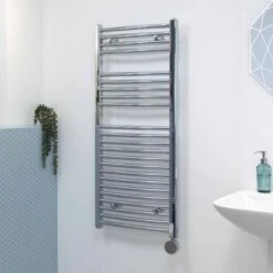 Ecostrad Fina-E IQ WiFi Electric Towel Rail - Curved Chrome 300w (500 X 1100mm) 10 Ecostrad Fina-E IQ WiFi Electric Towel Rail - Curved Chrome 300w (500 X 1100mm) -Heating Equipment Store curved chrome iq 2