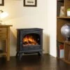Dovre Electric 280 Matt Black Mk2 LED -Heating Equipment Store dovre 280 electric stove new cu 1