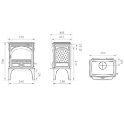 Dovre 425MFR With Riddling Grate & Clear Door -Heating Equipment Store dovre4252