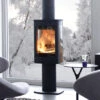 Nordpeis Duo 1 Glass Sided Stove On Pedestal -Heating Equipment Store duo 1 wood burning stove 2