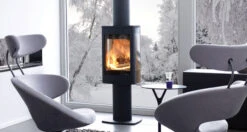 Nordpeis Duo 1 Glass Sided Stove On Pedestal