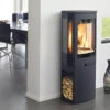 Nordpeis Uno 2 Log Store Base & Clear Glass Panels -Heating Equipment Store duo2 wood stove