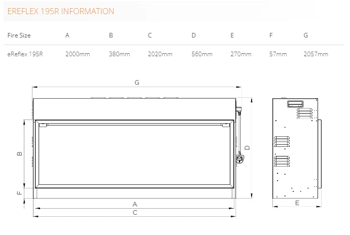 Gazco EReflex 195R Inset Electric Fire 6 Gazco EReflex 195R Inset Electric Fire - Image 4