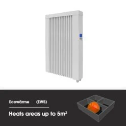 Ecostrad Ecowärme Electric Radiator - White 500w -Heating Equipment Store ew5 heats