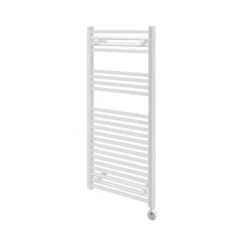 Ecostrad Fina-E Thermostatic Electric Towel Rail - White -Heating Equipment Store fina e white thermostatic