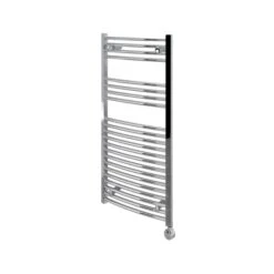 Ecostrad Fina-E Thermostatic Electric Towel Rail - Curved Chrome 300w (500 X 1100mm) 11 Ecostrad Fina-E Thermostatic Electric Towel Rail - Curved Chrome 300w (500 X 1100mm) -Heating Equipment Store fina e curved chrome 300w ecostrad element 500x1100mm