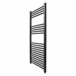 Ecostrad Fina-E Electric Towel Rail - Black 300w (500 X 1100mm)