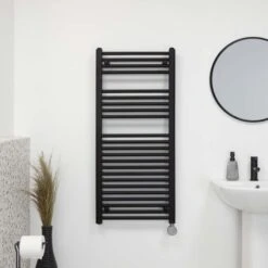 Ecostrad Fina-E Bluetooth Electric Towel Rail - Black 400w (500 X 1200mm) 8 Ecostrad Fina-E Bluetooth Electric Towel Rail - Black 400w (500 X 1200mm) -Heating Equipment Store fina b bluetooth 01 3