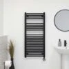 Ecostrad Fina-E Thermostatic Electric Towel Rails - Black -Heating Equipment Store fina b digital 01
