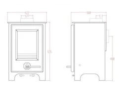 Woodwarm Firewren 4kW ECO Profiled Flat Top Multi-View Stove -Heating Equipment Store firewren