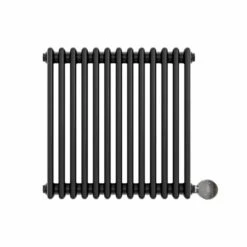 Ecostrad Allerton IQ WiFi Horizontal Triple Column Electric Radiator - Anthracite 600w (605 X 600mm) -Heating Equipment Store horizontal anth 600x605 1