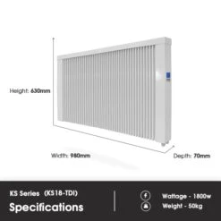 Technotherm KS TDI High Heat Retention Radiator - 1800w 14 Technotherm KS TDI High Heat Retention Radiator - 1800w -Heating Equipment Store ks18 tdi dimensions