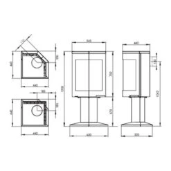 Nordpeis Quadro 1 Top Plate On Pedestal -Heating Equipment Store last1 quadro1 nordpeis quadro 1 wood burning stove ecodesign ready v5000 1024 1024