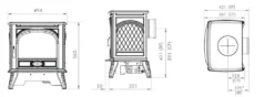 Dovre 280 Natural Gas Balanced Flue -Heating Equipment Store products Dovre 280 DIMS 1024x365 1