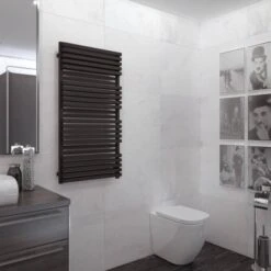 Terma Quadrus Bold ONE Designer Electric Towel Rails - Black -Heating Equipment Store quad1