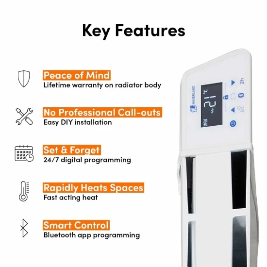 Haverland Designer RC Wave RC7W Electric Radiator - 1100w 7 Haverland Designer RC Wave RC7W Electric Radiator - 1100w - Image 5