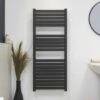 Ecostrad Scala Electric Towel Rail - Anthracite 1 Ecostrad Scala Electric Towel Rail - Anthracite -Heating Equipment Store scala anthracite 500x1200 basic face 1 1