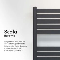 Ecostrad Scala IQ WiFi Electric Towel Rails - Anthracite -Heating Equipment Store scala a 3