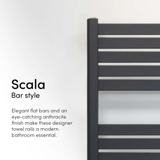 Ecostrad Scala IQ WiFi Electric Towel Rail - Anthracite 400w (500 X 800mm) 7 Ecostrad Scala IQ WiFi Electric Towel Rail - Anthracite 400w (500 X 800mm) - Image 5
