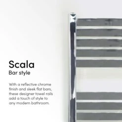 Ecostrad Scala Electric Towel Rail - Chrome 600w (500 X 1200mm) 13 Ecostrad Scala Electric Towel Rail - Chrome 600w (500 X 1200mm) -Heating Equipment Store scala chrome bar style 7