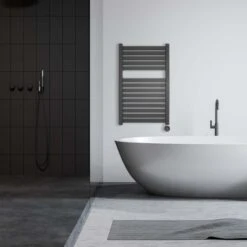 Ecostrad Scala IQ WiFi Electric Towel Rail - Anthracite 400w (500 X 800mm) 9 Ecostrad Scala IQ WiFi Electric Towel Rail - Anthracite 400w (500 X 800mm) -Heating Equipment Store scala wifi anthracite 500x800 lifestyle 1