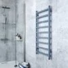 Terma Simple ONE Designer Electric Towel Rails - Blue -Heating Equipment Store simple one 1080x500 ral 5014 pigeon blue lifestyle 2