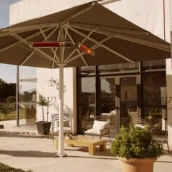 Ecostrad Sunglo Infrared Patio Heater - Silver 2kW With Remote -Heating Equipment Store sunglo lifestyle